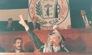 La Declaración de independencia de Palestina fue proclamada por Yasser Arafat, en Argelia. Foto de dominio público