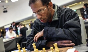 Pedro Morales defendió el primer tablero en el inicio de la olimpiada. 
foto tomada de jit