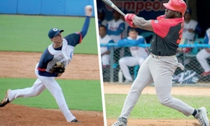 Dariel Góngora y Yoel Yanki son los mejores en bateo y pitcheo. Fotos Tomadas de radio rebelde y adelante