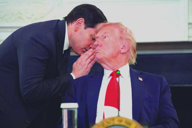 La paz por la fuerza, genocidio mediante, es la fórmula de la cruzada fascista Trump-Rubio. foto: AP