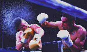 Rogelio Jiménez le planteó gran resistencia a Erislandy Álvarez. Foto: ricardo lópez hevia