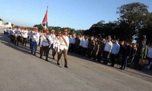 en Acto Político y ceremonia militar 