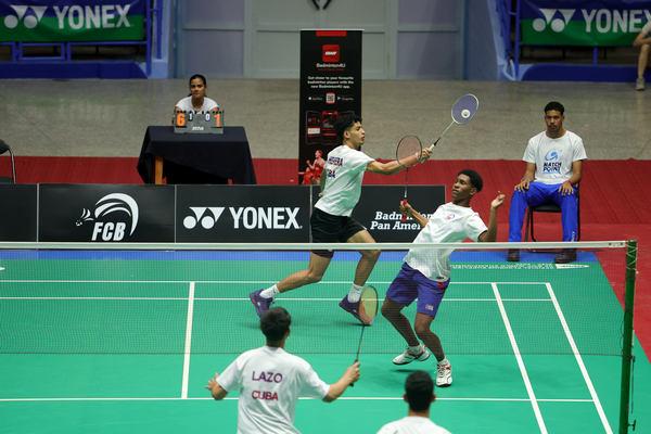 durante las finales del primer Torneo Internacional Juvenil Bádminton con sede en el Coliseo de la Ciudad Deportiva el 8 de Marzo de 2026 en La Habana, Cuba