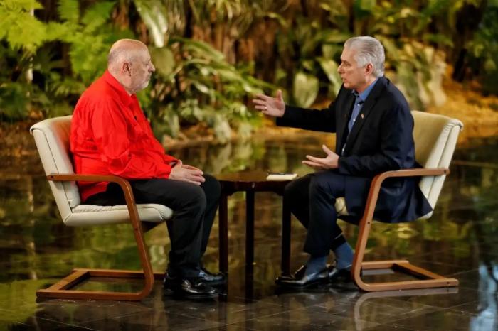 entrevista de Marco Peláez a Diaz Canel