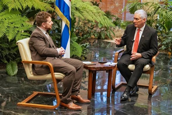 Entrevista del presidente cubano 