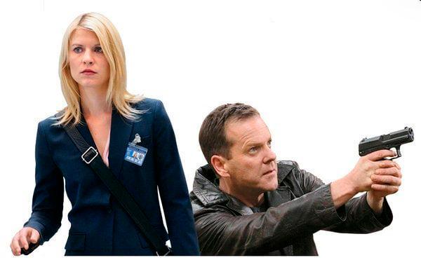 Carrie Mathison y Jack Bauer, los muy conocidos personajes principales de las series Homeland y 24.