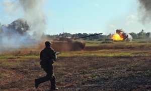 Día de la defensa con maniobra en el polígono de tiro de Camacho 