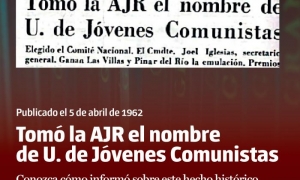 Tomó la AJR el nombre de U. de Jóvenes Comunistas