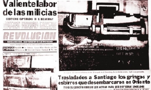 Periódico Revolución, 6 de octubre de 1960.iBandidos alzados en el Escambray.iOperación Generosa. foto: Periódico Revolución