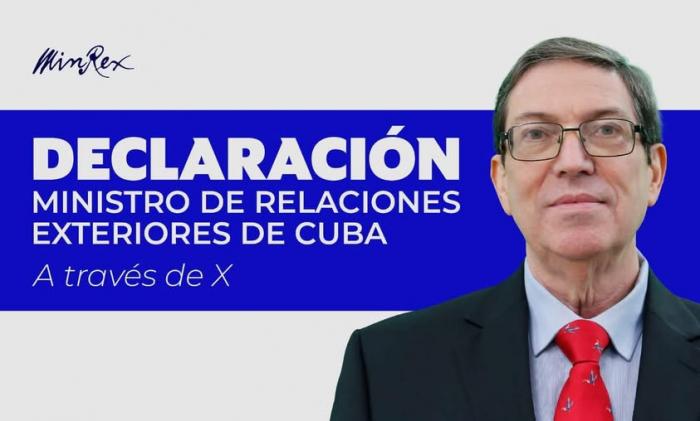 Bruno Rodríguez Parrilla, ministro de Relaciones Esteriores de Cuba