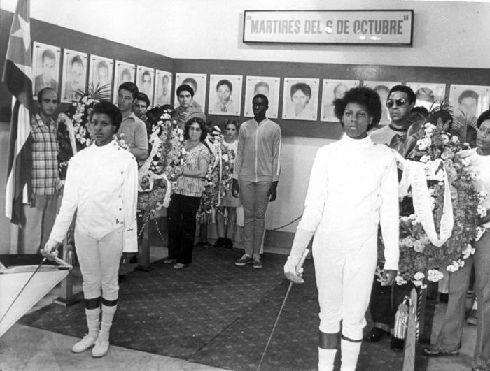 Homenaje a las víctimas del sabotaje al avión de cubana en Barbados. 
