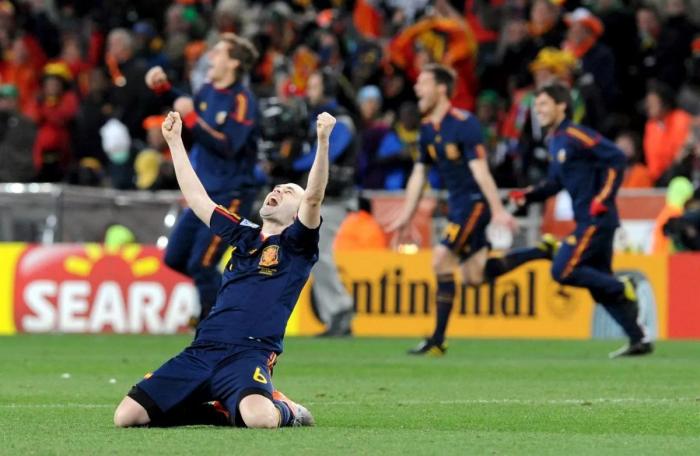 Andrés Iniesta le dio a España su única estrella en Sudáfrica. 