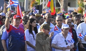 Raúl en el Primero de Mayo