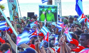 Marcha del pueblo en apoyo a Raúl