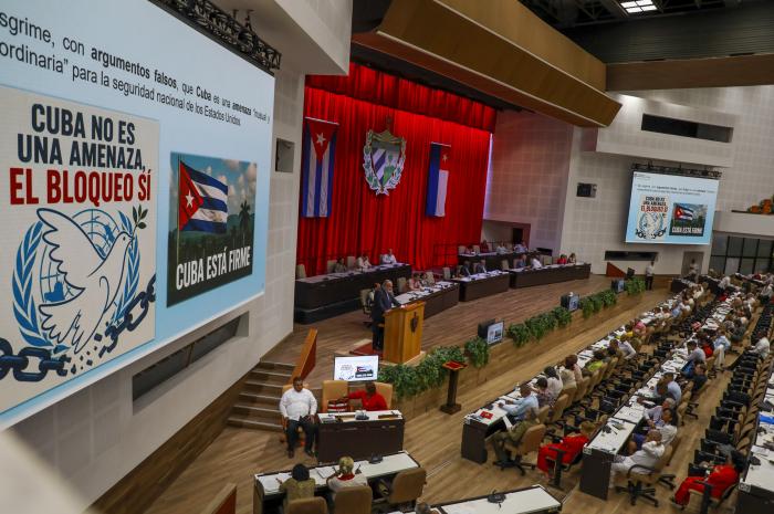 Septimo periódo ordinario de sesiones de la ANPP en su X legislatura, presidida por el Presidente Miguel Díaz Canel Bermúdez, en el Palacio de Convenciones, Primer Ministro, Manuel Marrero Cruz