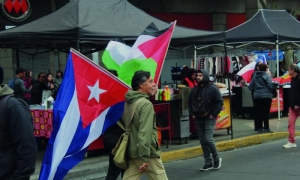 Los pueblos de Sudamérica levantan el emblema de Cuba en sus movilizaciones por la justicia social. 
FOTO: ARCHIVO