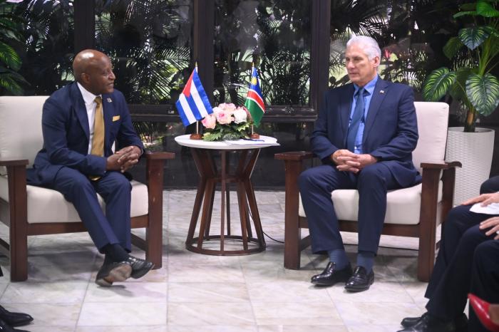 Recibe Díaz-Canel al primer ministro de la República de Namibia