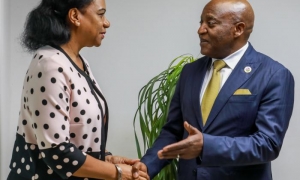 Encuentro entre la Viceprimera Ministra, Inés María Chapman y el Primer Ministro  de Namibia Sr: Hon. Dr. Tjitunga Elijah Ngurare