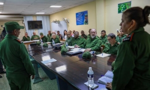 Día de la defensa en la Zona de Defensa Santiago de las Vegas, en el municipio Boyeros. presidido por el Primer Ministro Manuel Marrero Cruz y el Vicepresidente Salvador Valdéz Mesa Fotos JMC