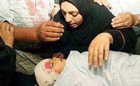 Los ocupantes israel�es asesinaron este lunes a dos ni�os palestinos de 4 y 14 a�os. Foto: AFP