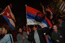 El pueblo festej� desde la noche anterior.