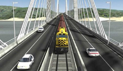 Esta imagen virtual muestra cómo quedará el nuevo puente sobre el río Orinoco, una vez concluida la monumental obra.