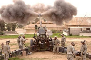 Fuego sobre Samarra, quizs para hacer lo mismo que en Fallujah. Foto: AP