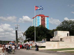 La Plaza recibe los toques finales para tan importante conmemoraci�n.