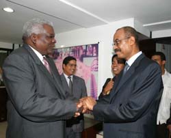 Lazo y el presidente de Zanz�bar