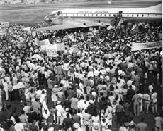 Del 23 al 27 de enero de 1959 se produjo el primer viaje oficial a Venezuela