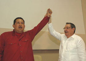 Ch�vez y Ra�l. Foto: Ra�l Abreu