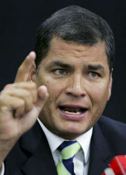Correa est denunciando a sus pares latinoamericanos el ataque colombiano.