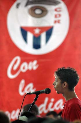 Los jvenes cederistas tambin participaron.