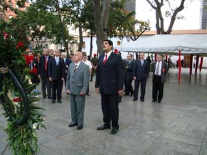 Preside Jos� Ram�n Machado Ventura delegaci�n cubana a la conmemoraci�n del X Aniversario de la Revoluci�n Bolivariana. Foto: C�SAR RODR�GUEZ