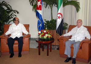 Recibe Machado Ventura a Presidente Saharaui. Foto: JORGE LUIS GONZLEZ