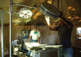 El sal�n de operaciones tambi�n qued� listo.