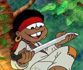 El Negrito Cimarr�n, simp�tico personaje creado por Tulio Raggi, goza de la simpat�a de los ni�os cubanos. 