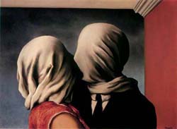 zLos amantes, leo de Ren Magritte. 