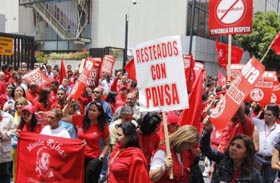En diversos territorios del pa�s continuaron las manifestaciones de condena a las medidas contra PDVSA.