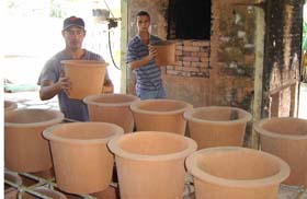 Ya los filtros est�n logrados; queda ahora conformar el reservorio definitivo. Foto: Jorge Luis T�llez