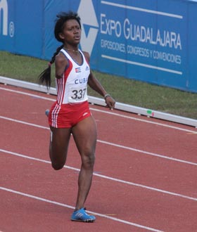 Yunidis Castillo mejor� su crono mundial, aunque no fue premiada. Foto: Armando Hern�ndez