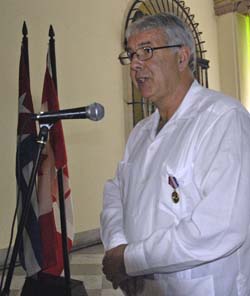 John Kirk agradeci el alto reconocimiento. Foto: Anabel Daz Mena