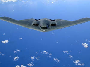 Bombardero B-2 con capacidad nuclear similar a los utilizados por EE.UU. en Sudcorea.