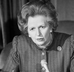 La ex primera ministra británica, Margaret Thatcher, en una foto de 1981.