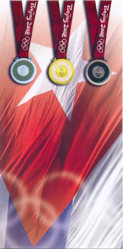 Portada del mensaje de Fidel a la delegacin olmpica