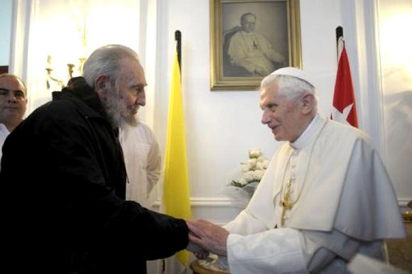 El Papa y Fidel Castro. Foto: Pool del Vaticano