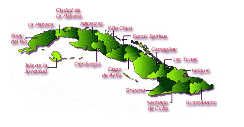 Mapa de Cuba