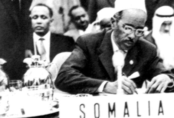 Participantes en la I Cumbre. Presidente de la Repblica de Somalia, Abdullah Osman. 