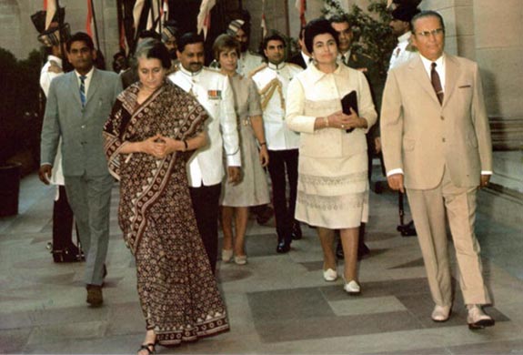 VII Cumbre. Indira Ghandi y Tito en New Delhi,1971. 