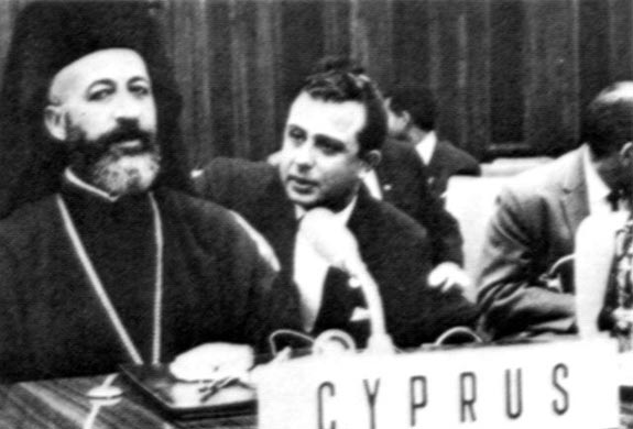 Participantes en la I Cumbre. En la foto el Presidente de la Repblica de Chipre, Archbishop Makarios. 